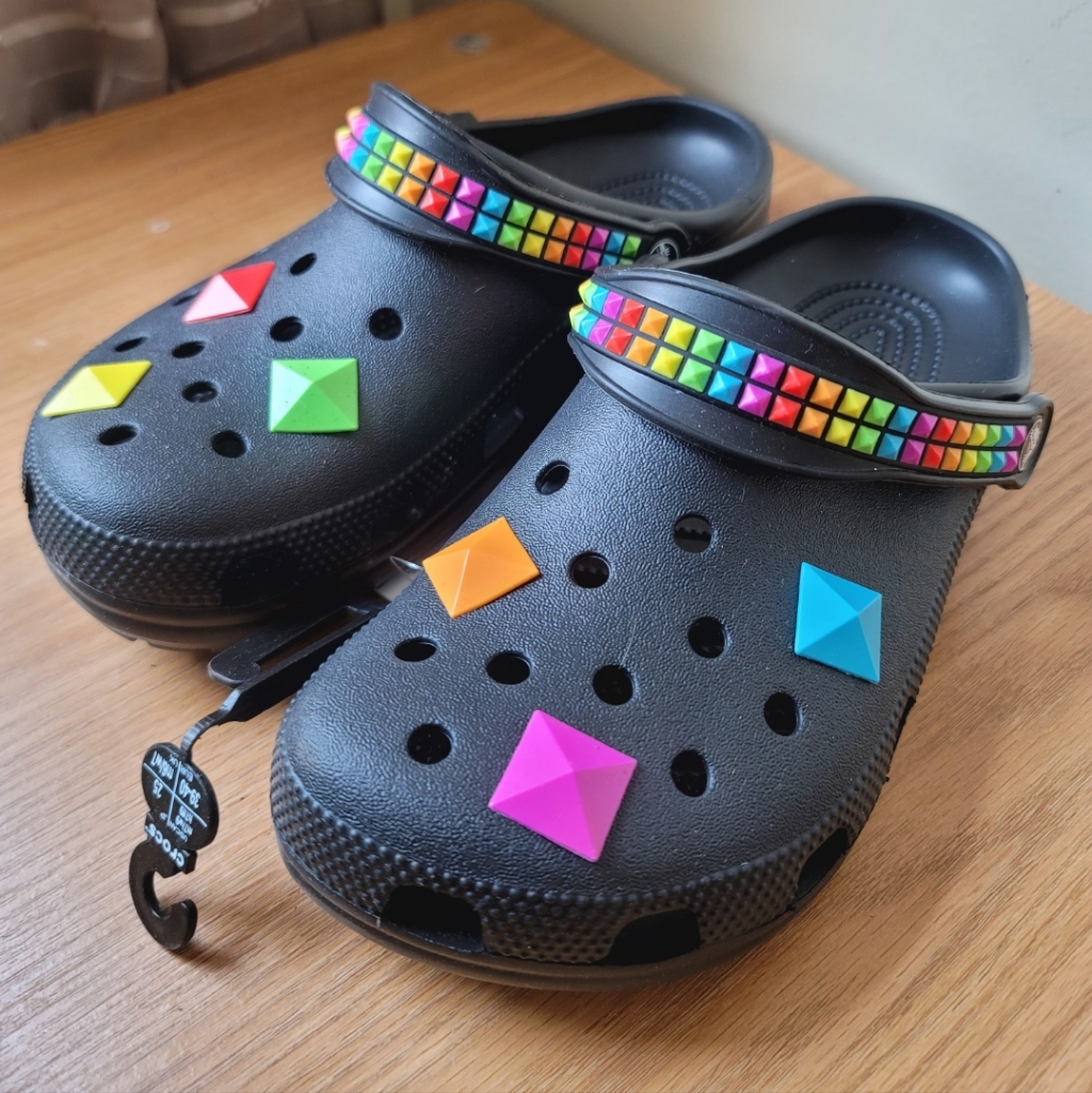 Rainbow Stud Crocs